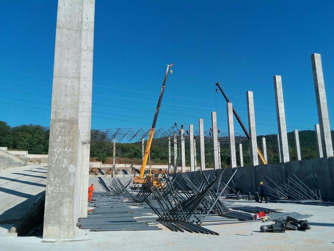 河间威海搅拌站网架